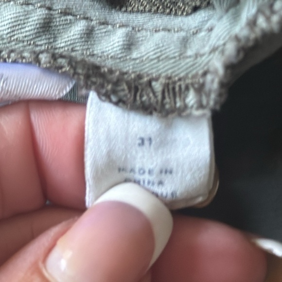 Caslon pants size 31 khaki colored cargo fitted green denim - Picture 8 of 8